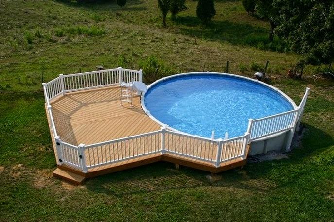 Interesting Photos of Wood Decks : Contemporary Pool Decking With Wood  And Concrete The Wood That