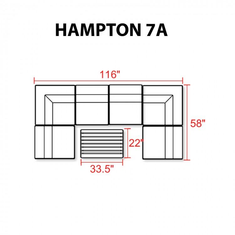 hampton 7 piece outdoor wicker patio furniture dining sets grey set kitchen