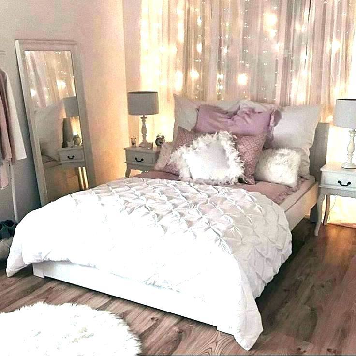Romantic white bedroom interior design