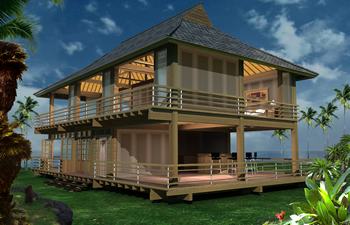 Wood  House DesignGlass
