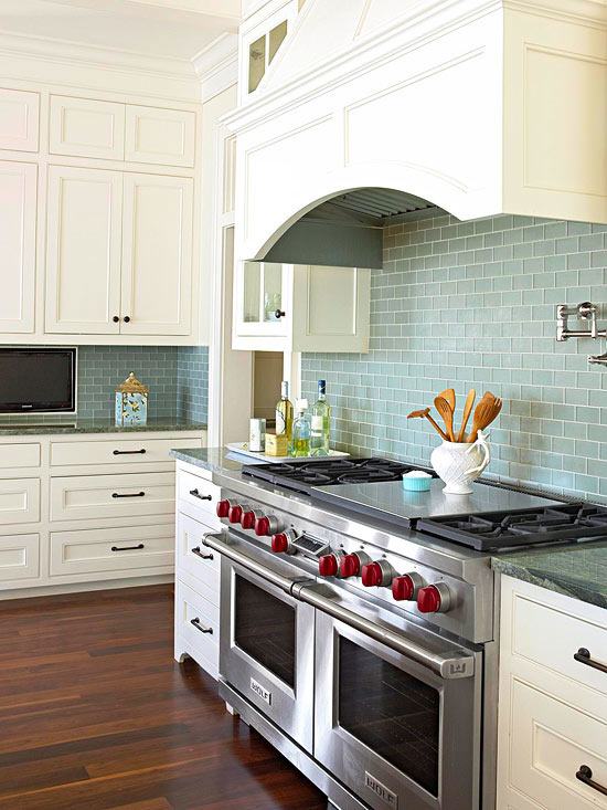 White Kitchen Behind Stove Backsplash Designs