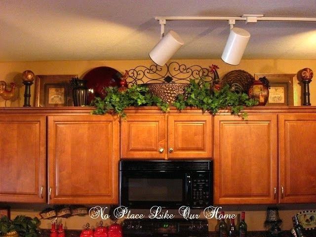Top Of Kitchen Cabinet Decor Ideas Above Kitchen Cabinet Decorations Top  Kitchen Cabinet Decorating Ideas Top Of Cabinet Decor Ideas Greenery Above  Top Of