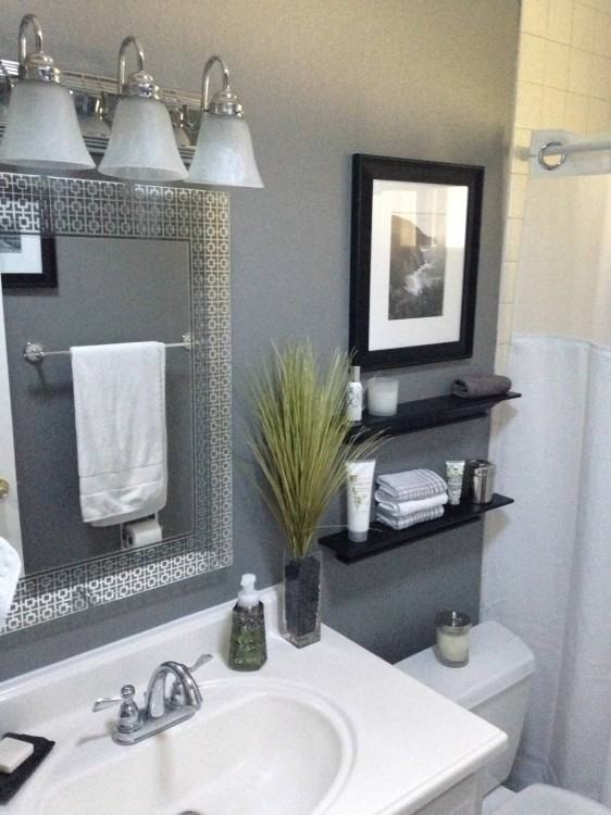 A soft, inviting, budget friendly bathroom remodel for less than $100