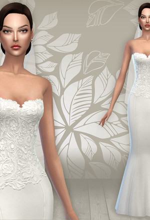Wedding dress 28 for The Sims 4 (2)