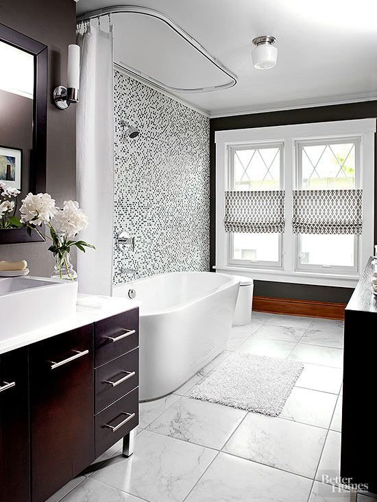 The 25 Best Black White Bathrooms Ideas On Pinterest Classic Brilliant Black And White Bathroom Tile