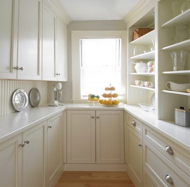 galley  kitchens with white cabinets