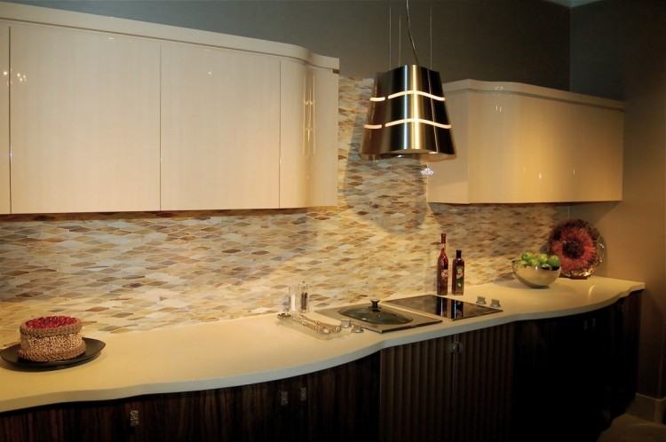 Stainless hood with taupe cabinets