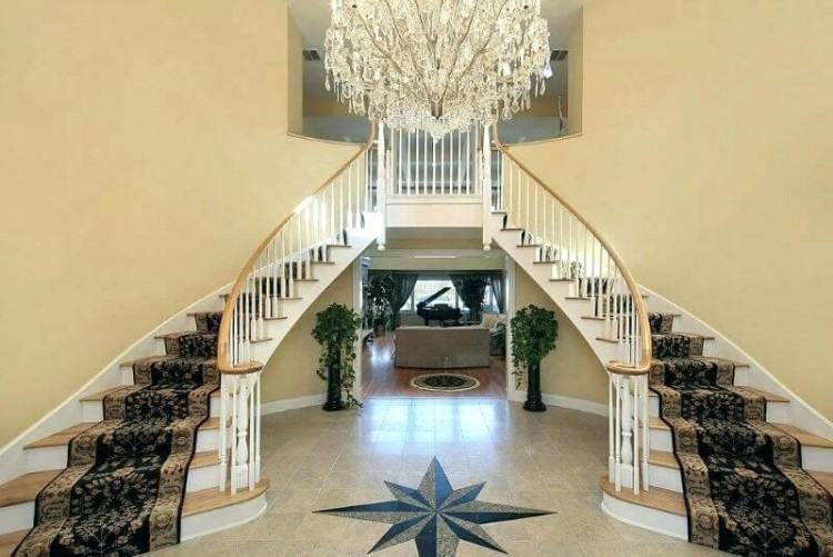 Luca Traditional Home Plan D House Plans And More Stairs In Kitchen The  Intricate Double Staircase