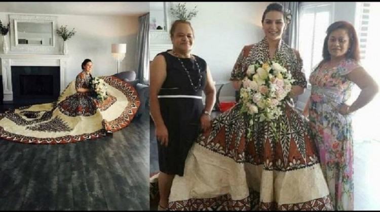 A recent wedding dress worn by a bride in the US has gone viral online,  with the Tongan designer set to feature her work in a prestigious fashion  show in
