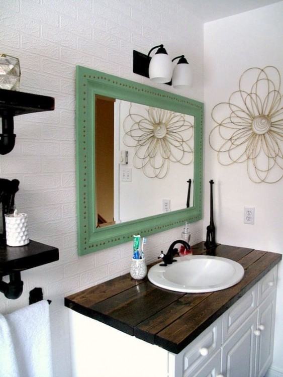 Two Tone Bathroom  Cabinets Best White Vanity Ideas On Painted