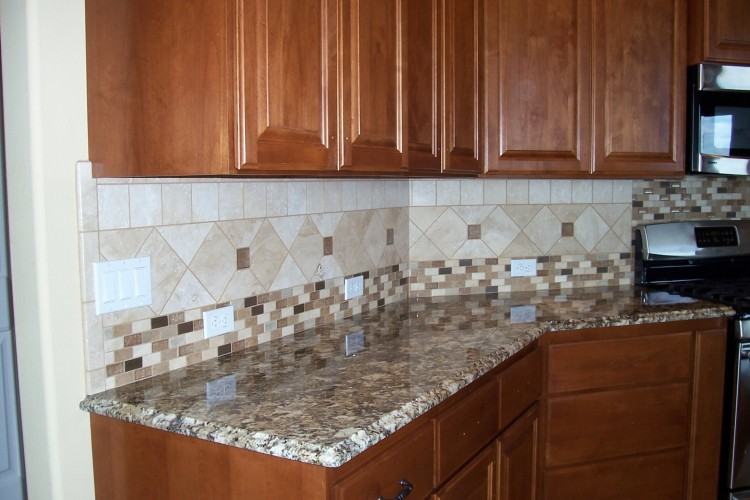 Uniquely  shaped wall tiles add interest to colorful and vivacious backsplash ideas,