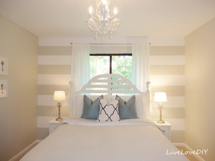 12 Days of Stenciling: Gorgeous Stenciled Guest Bedrooms · Accent wall  stencil ideasDIY