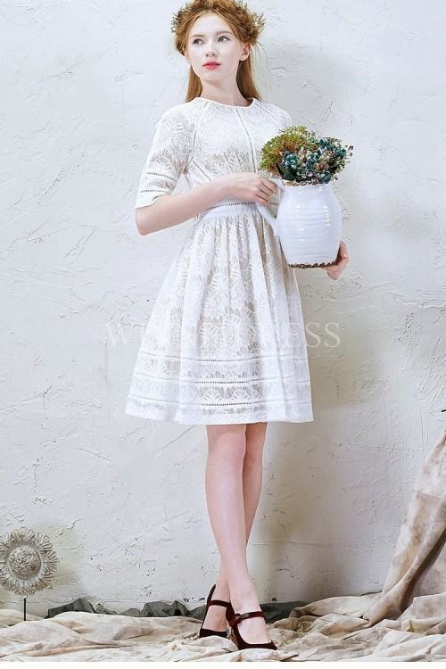 2018 Short Lace Bridesmaid Dresses Sheath Off Shoulders Backless Appliqued  Knee Length Wedding Guest Dresses Bridal Wedding Reception Dress Yellow