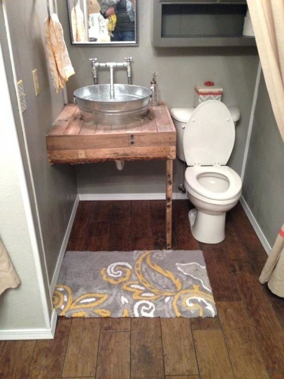 wood pallet bathroom